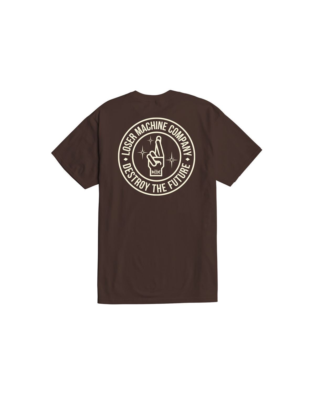 loser machine congregate stock t-shirt java brown
