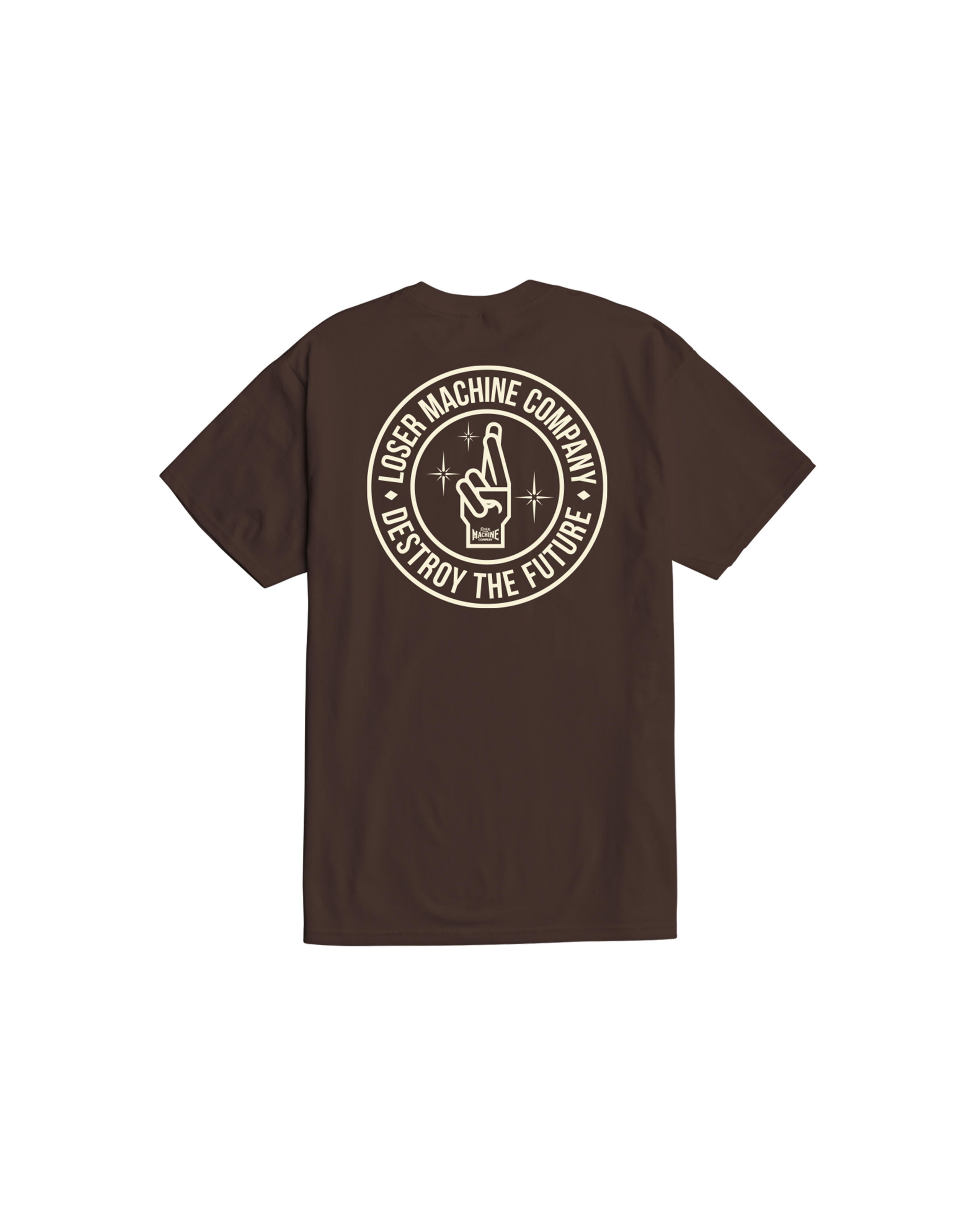 loser machine congregate stock t-shirt java brown