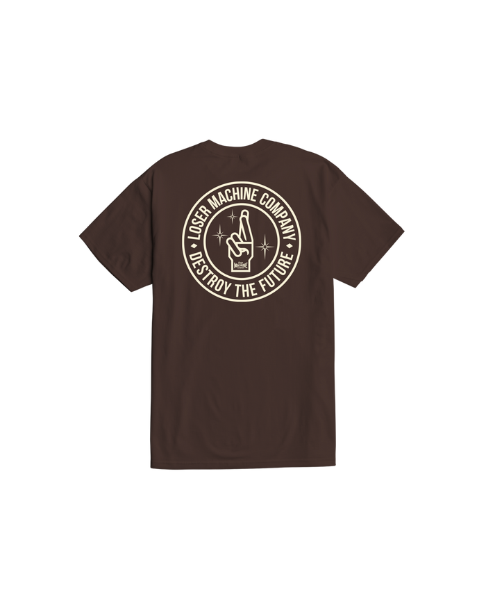 loser machine congregate stock t-shirt java brown