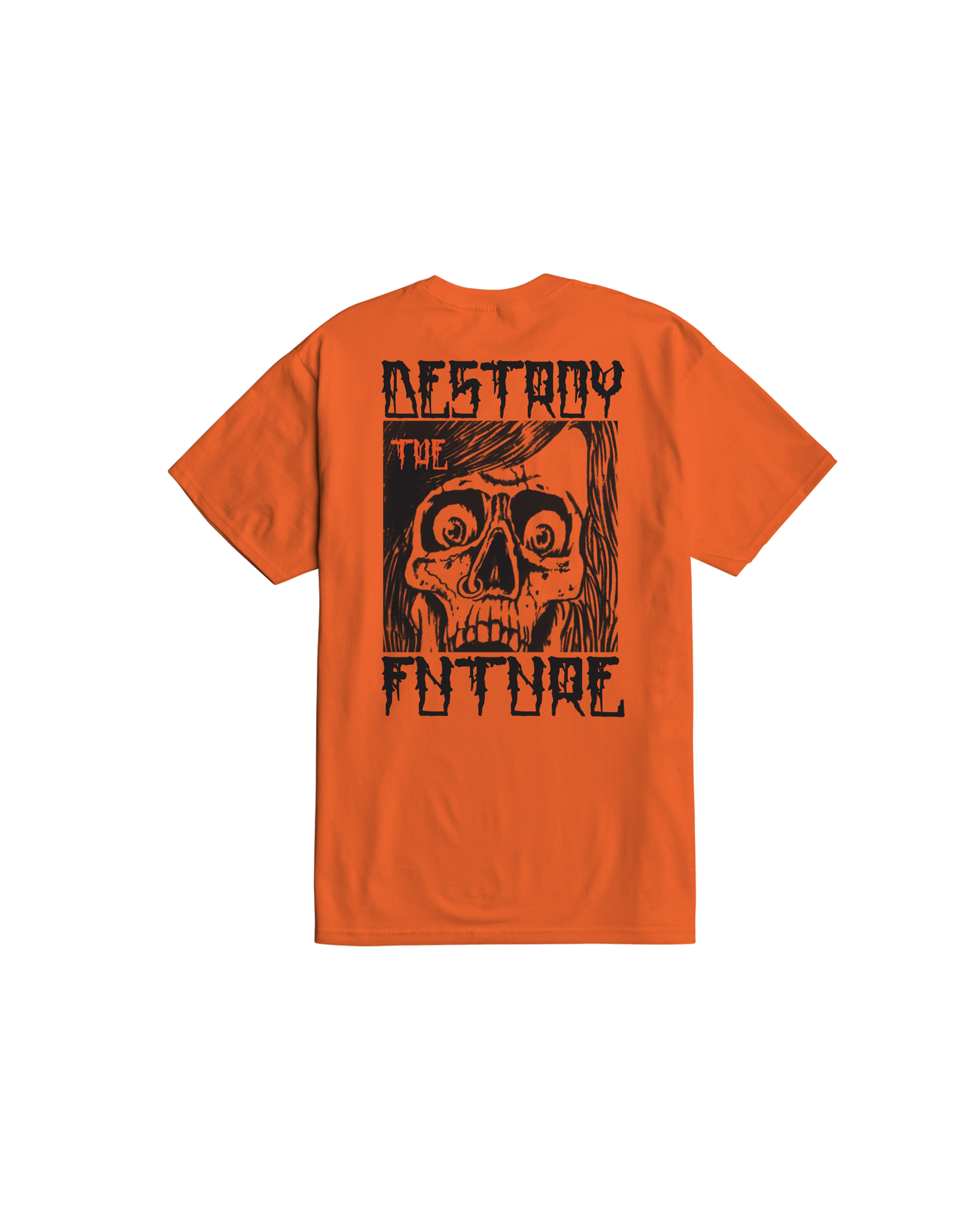 loser machine downcast stock t-shirt safety orange