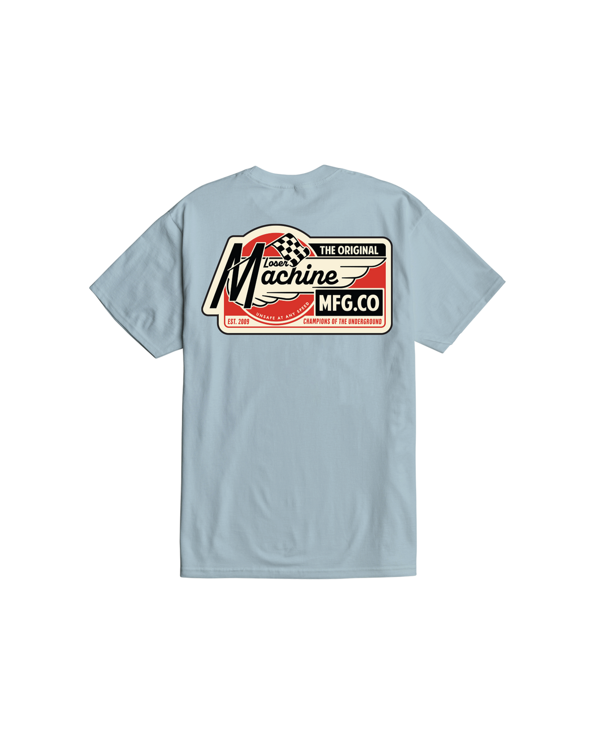 loser-machine-magneto-stock-t-shirt-arctic-blue