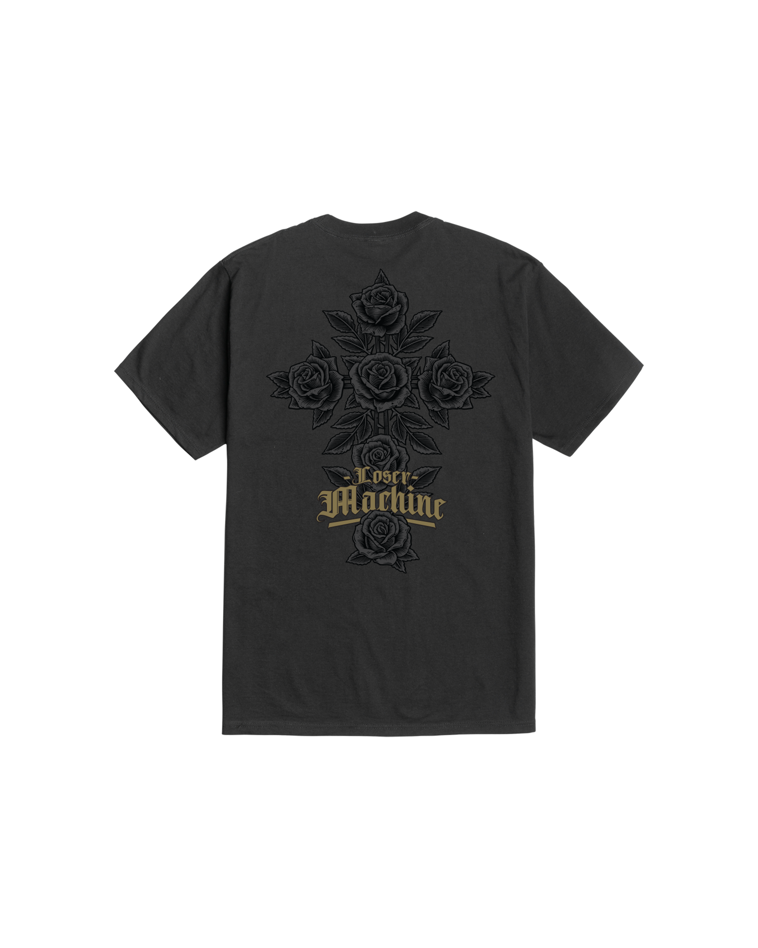 loser-machine-rose-bush-stock-t-shirt-black (zoomed)