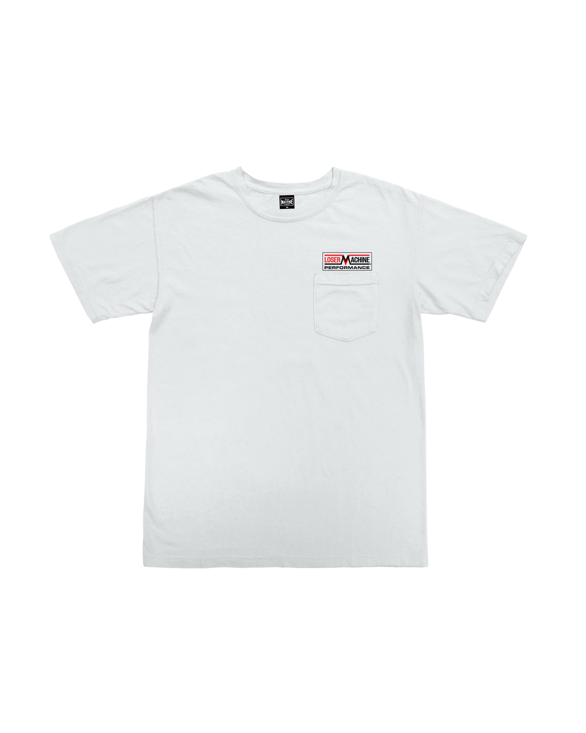 loser machine machinery pocket t-shirt white
