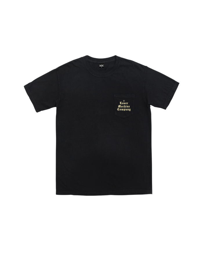 loser machine established outline pocket t-shirt black
