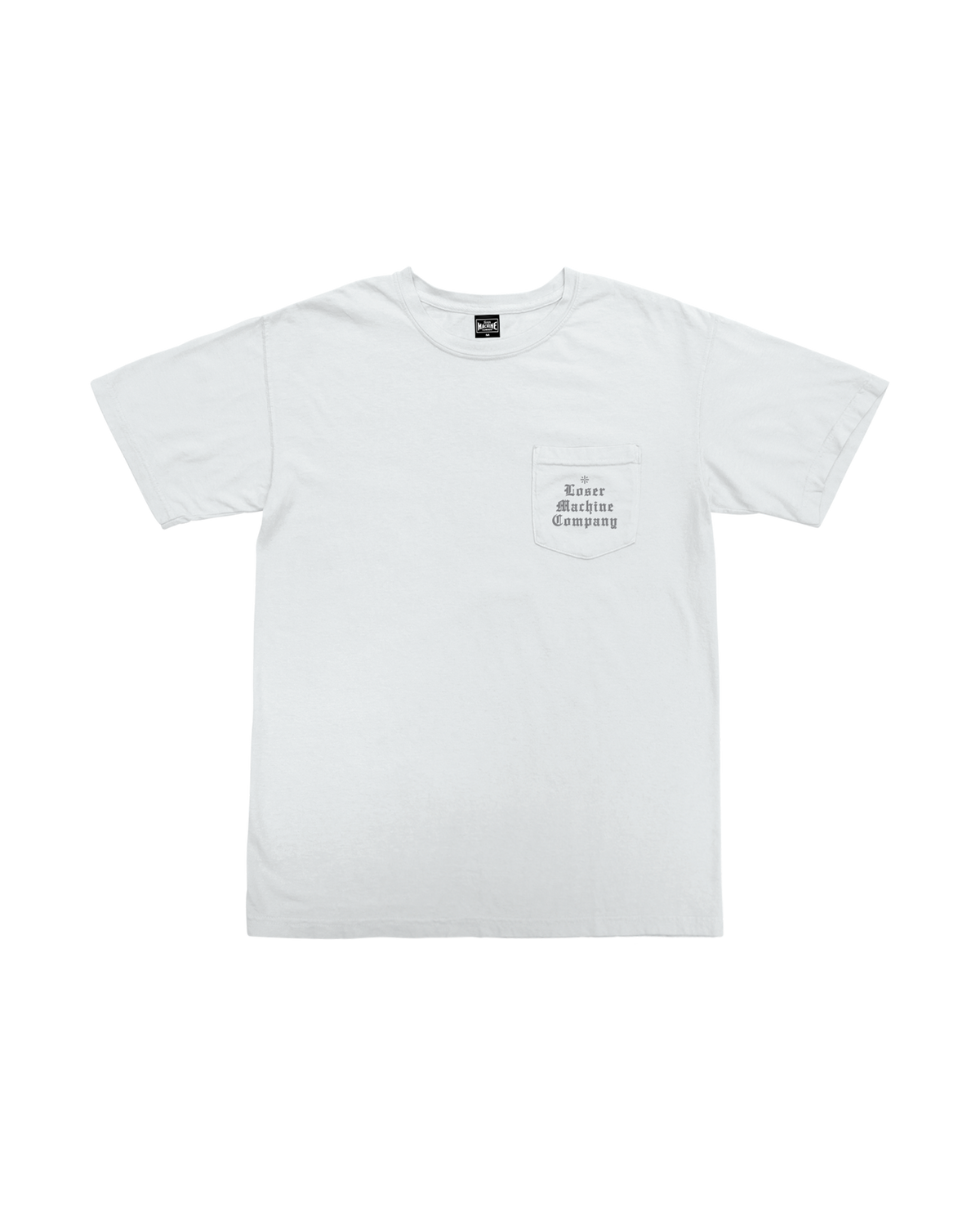 loser machine established outline pocket t-shirt white