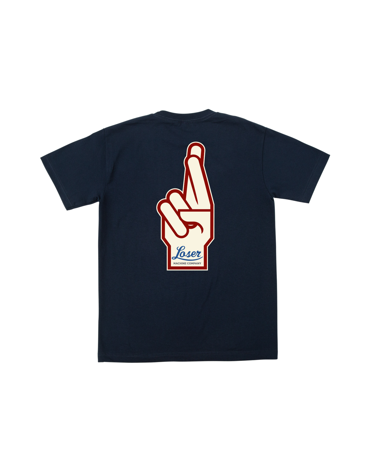 loser machine oil lines pocket t-shirt navy