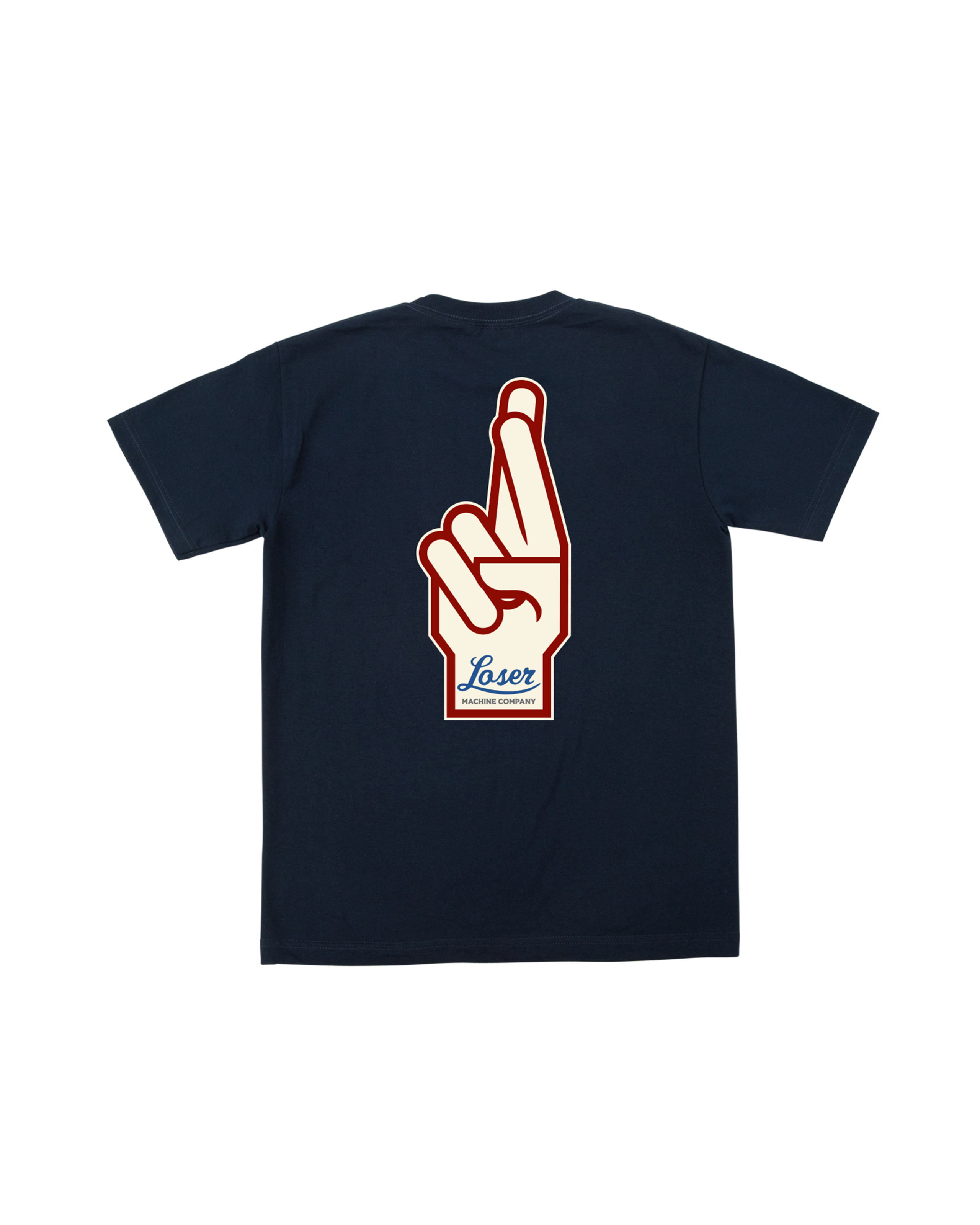 loser machine oil lines pocket t-shirt navy