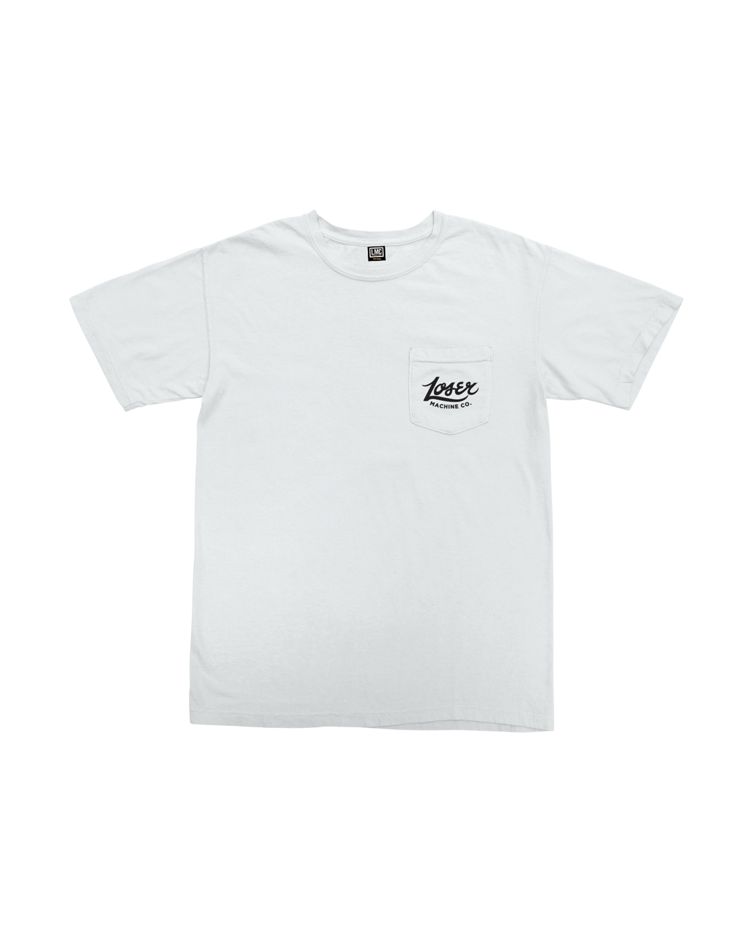 loser machine sawhorse pocket t-shirt white