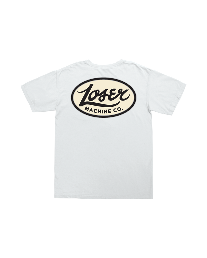 loser machine sawhorse pocket t-shirt white