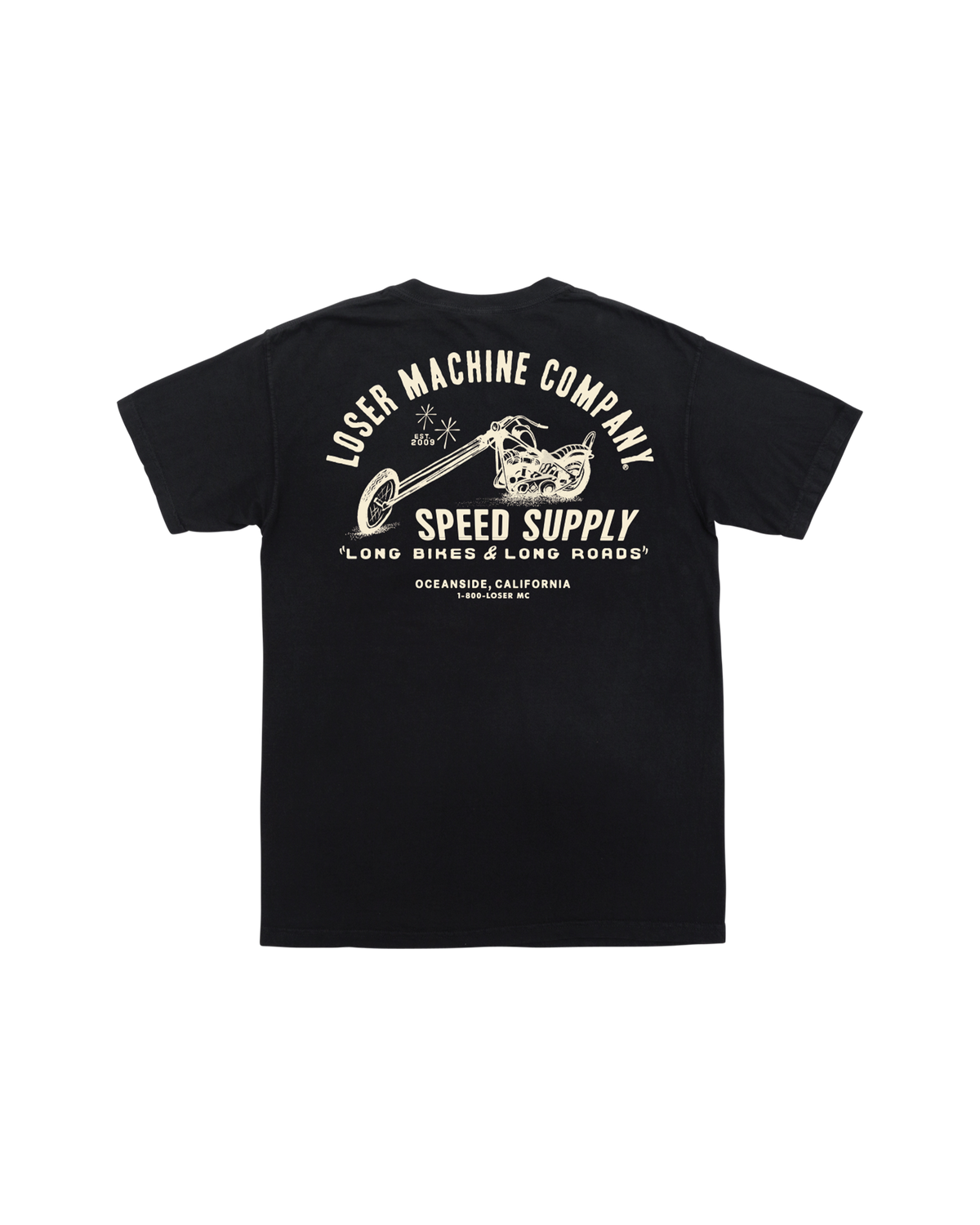 loser machine long roads pocket t-shirt black