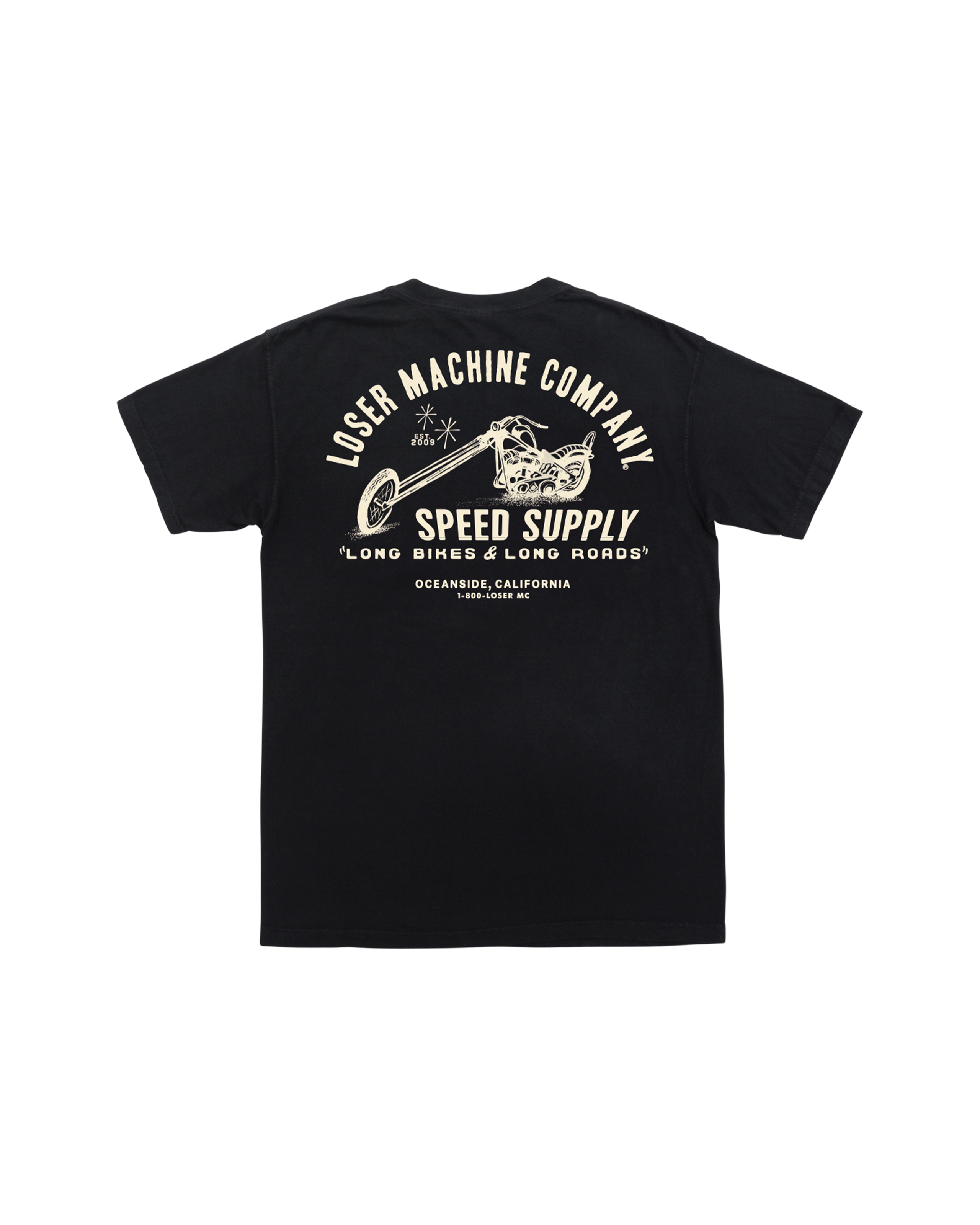 loser machine long roads pocket t-shirt black