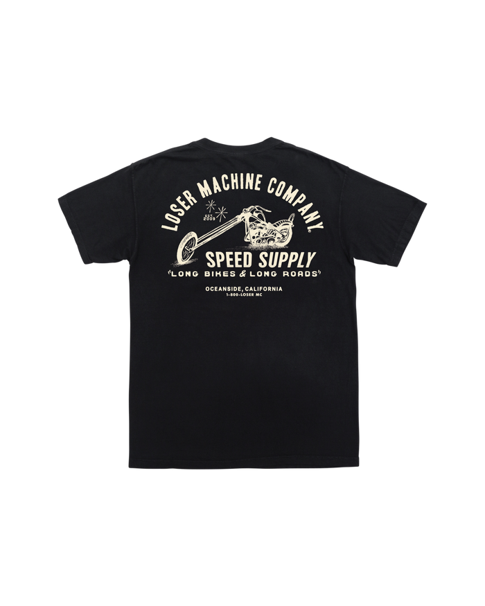 loser machine long roads pocket t-shirt black