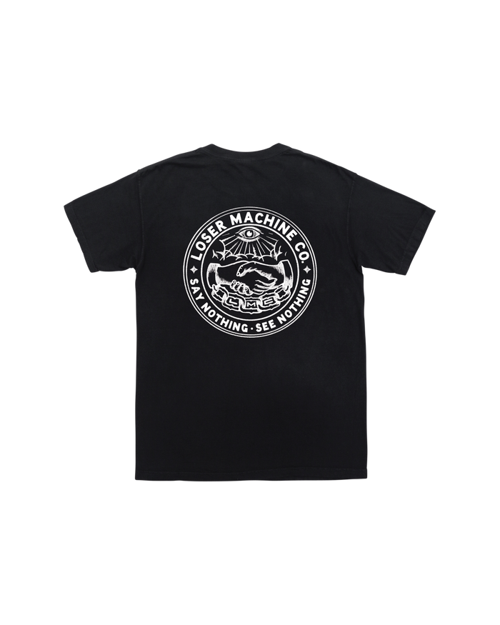 loser machine secret society pocket t-shirt black