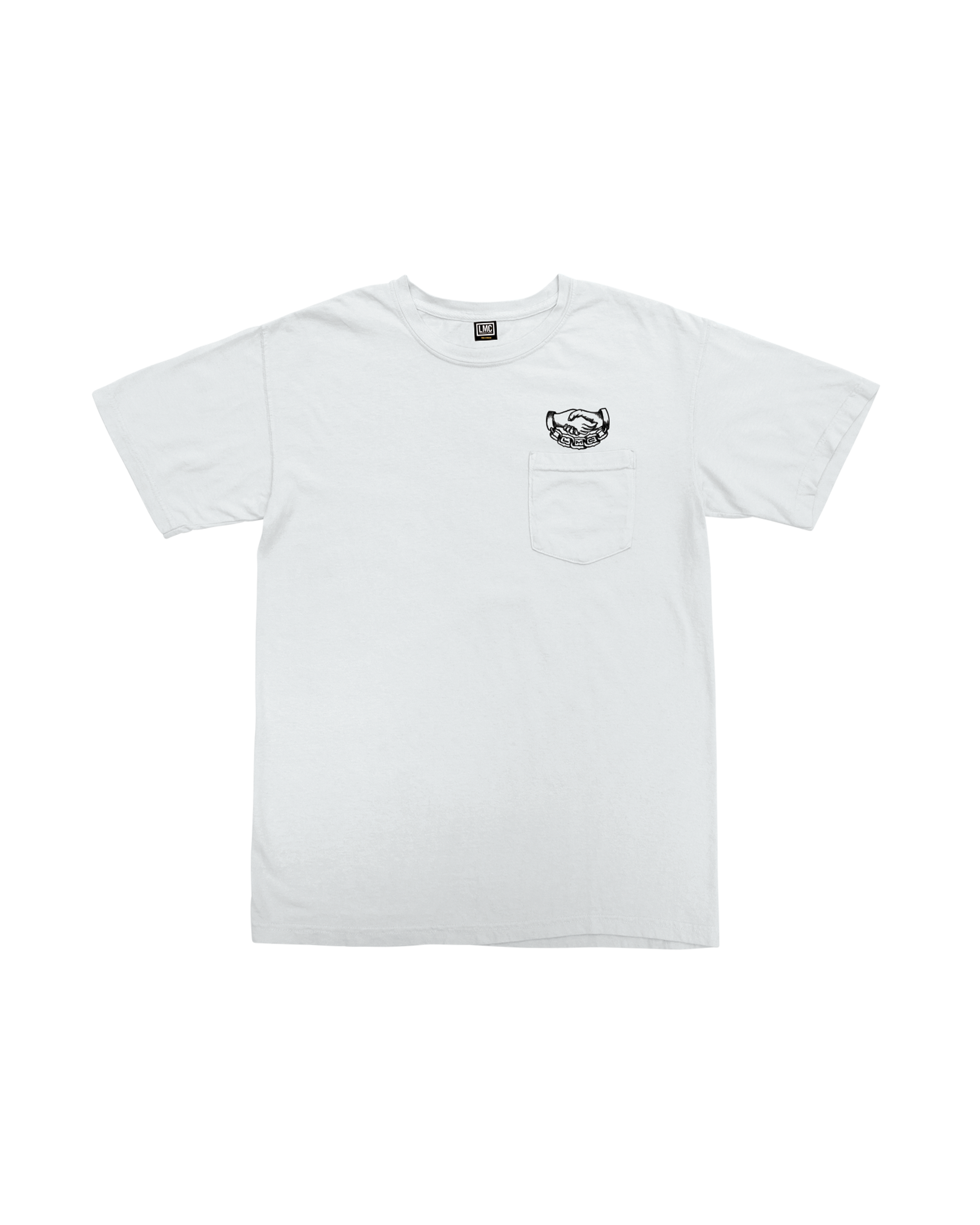 loser machine secret society pocket t-shirt white