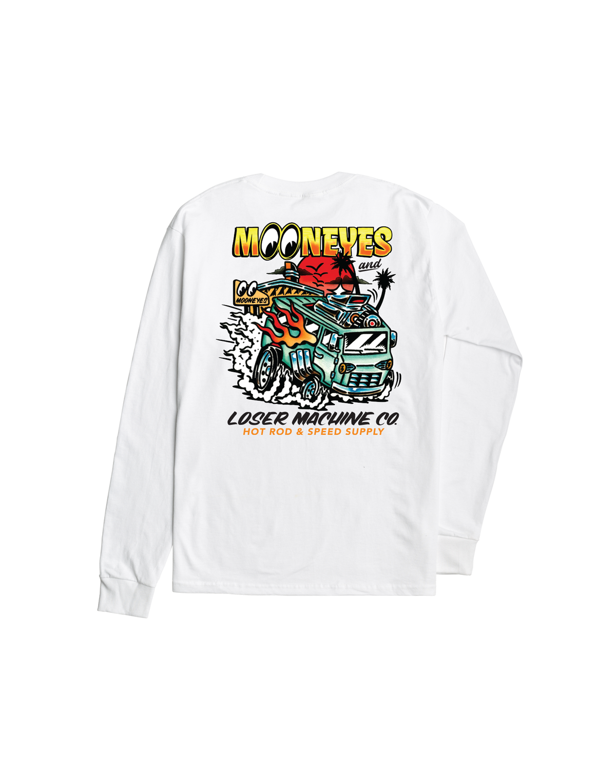 loser machine econo hauling stock ls t-shirt white