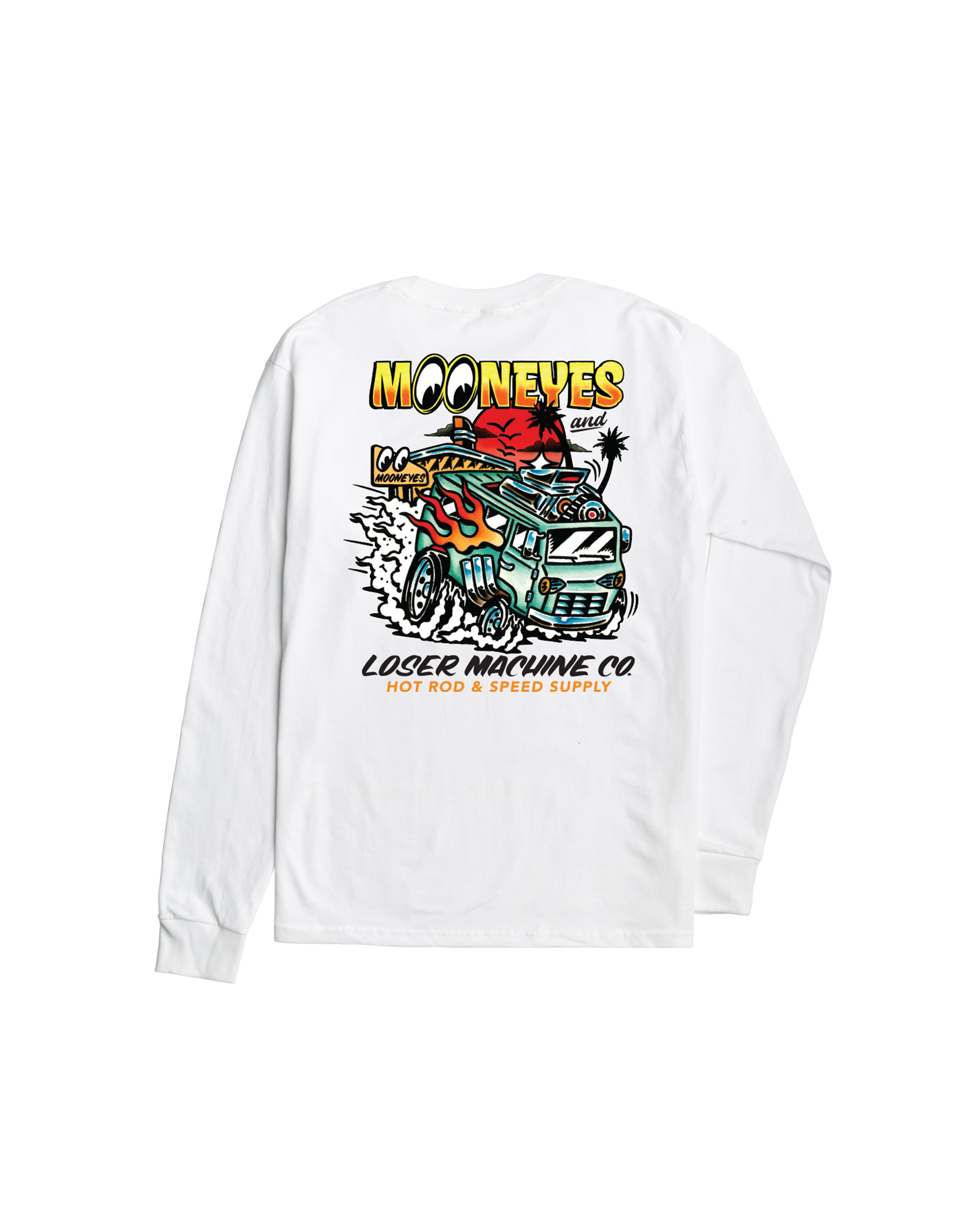loser machine econo hauling stock ls t-shirt white
