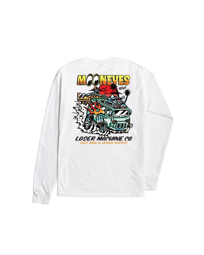 loser machine econo hauling stock ls t-shirt white