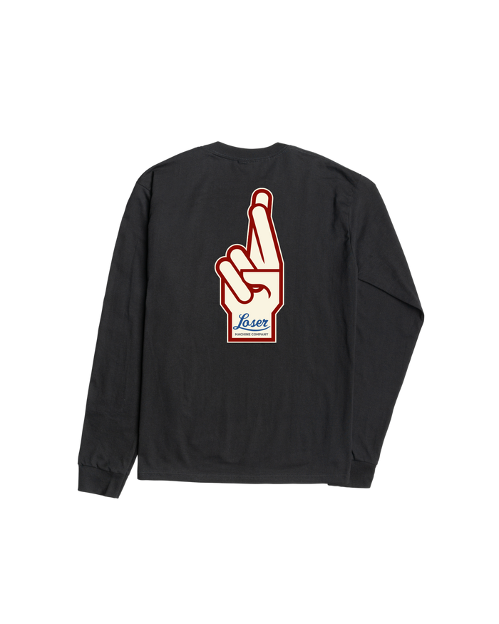 loser machine oil lines stock ls t-shirt black
