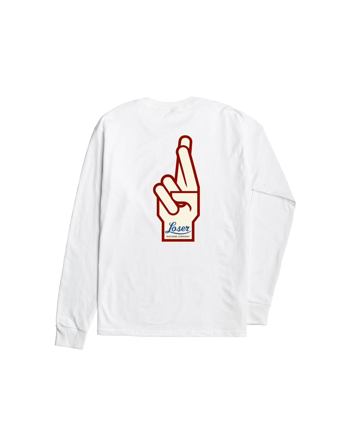 loser machine oil lines stock ls t-shirt white