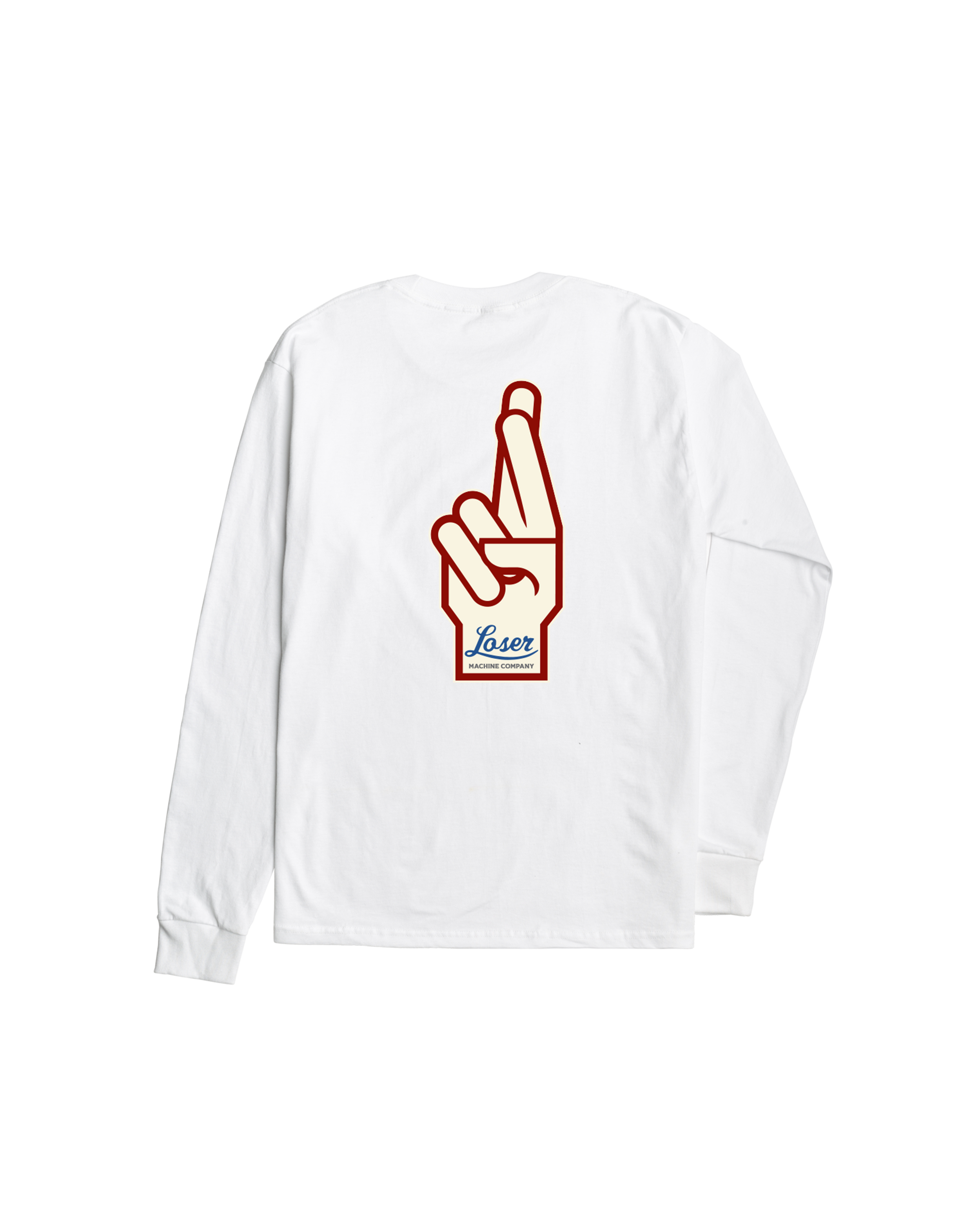 loser machine oil lines stock ls t-shirt white
