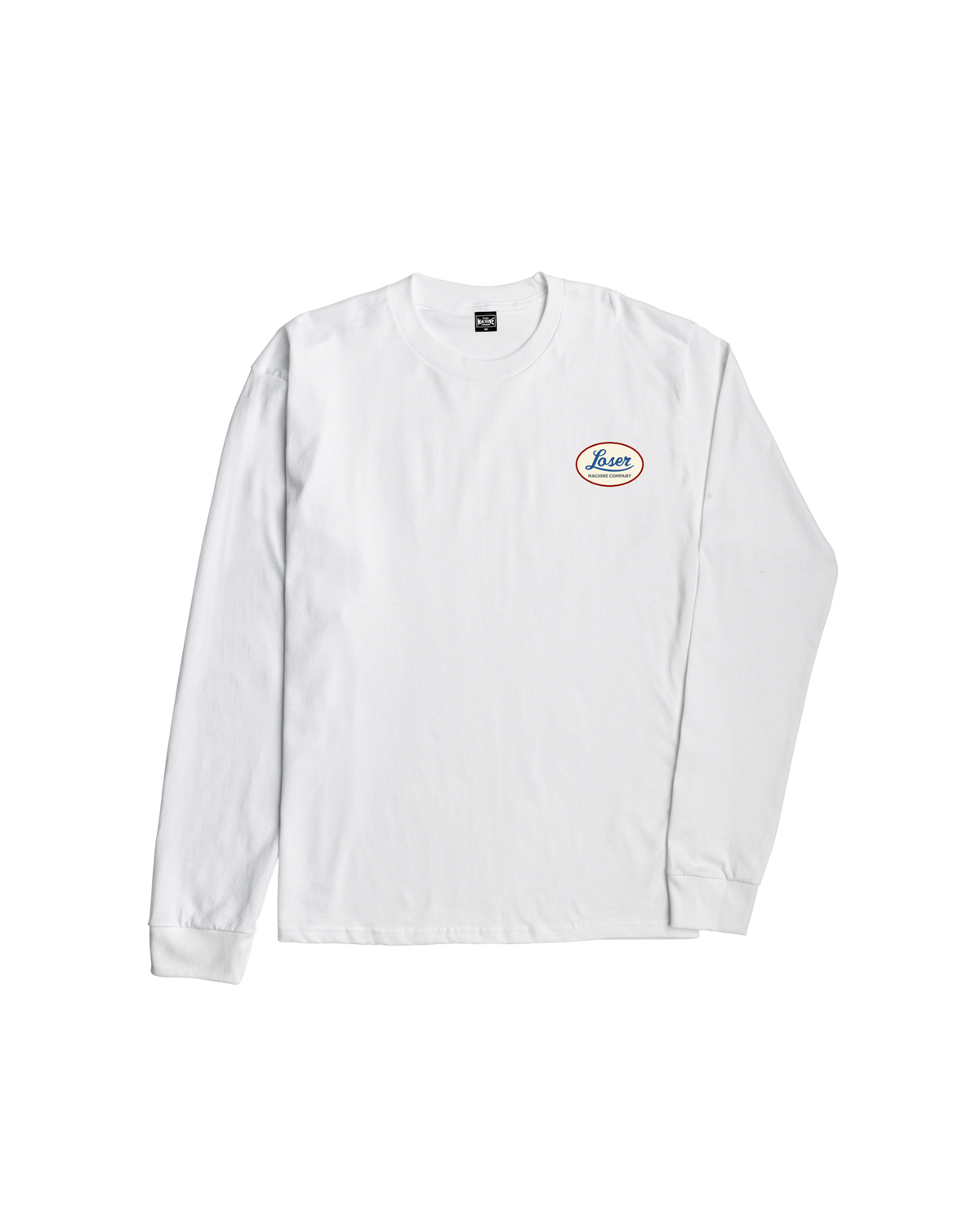 loser machine oil lines stock ls t-shirt white