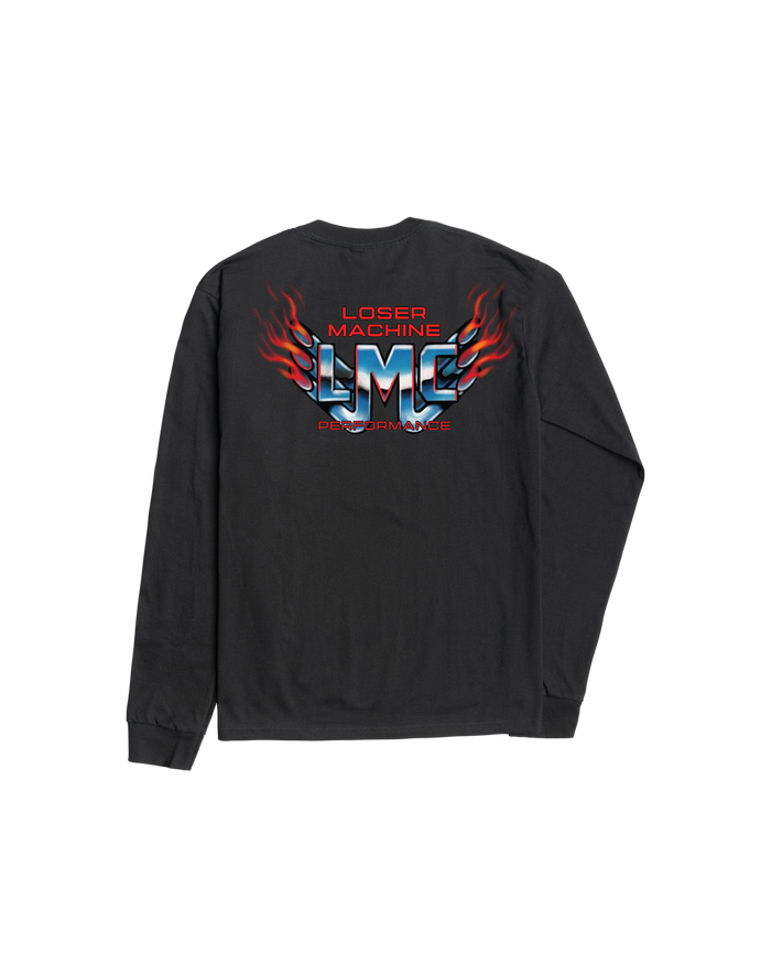 loser machine hot exhaust stock ls t-shirt black