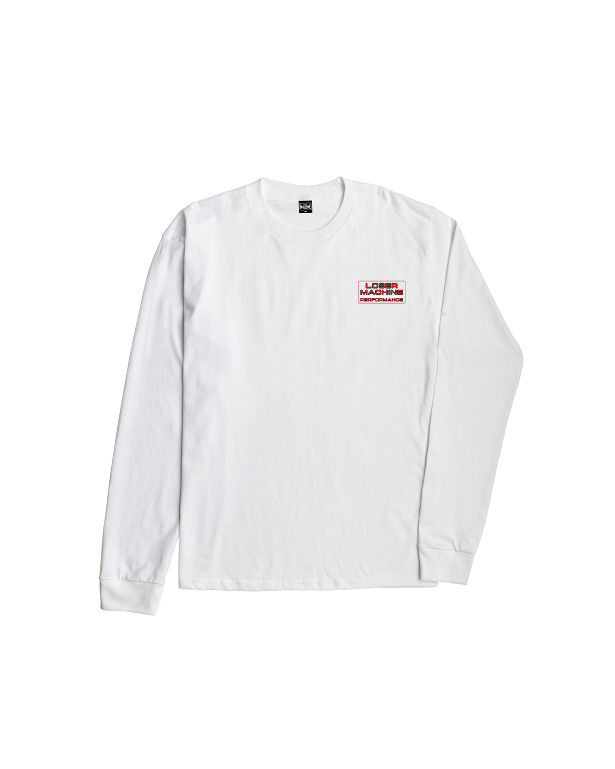 loser machine hot exhaust stock ls t-shirt white