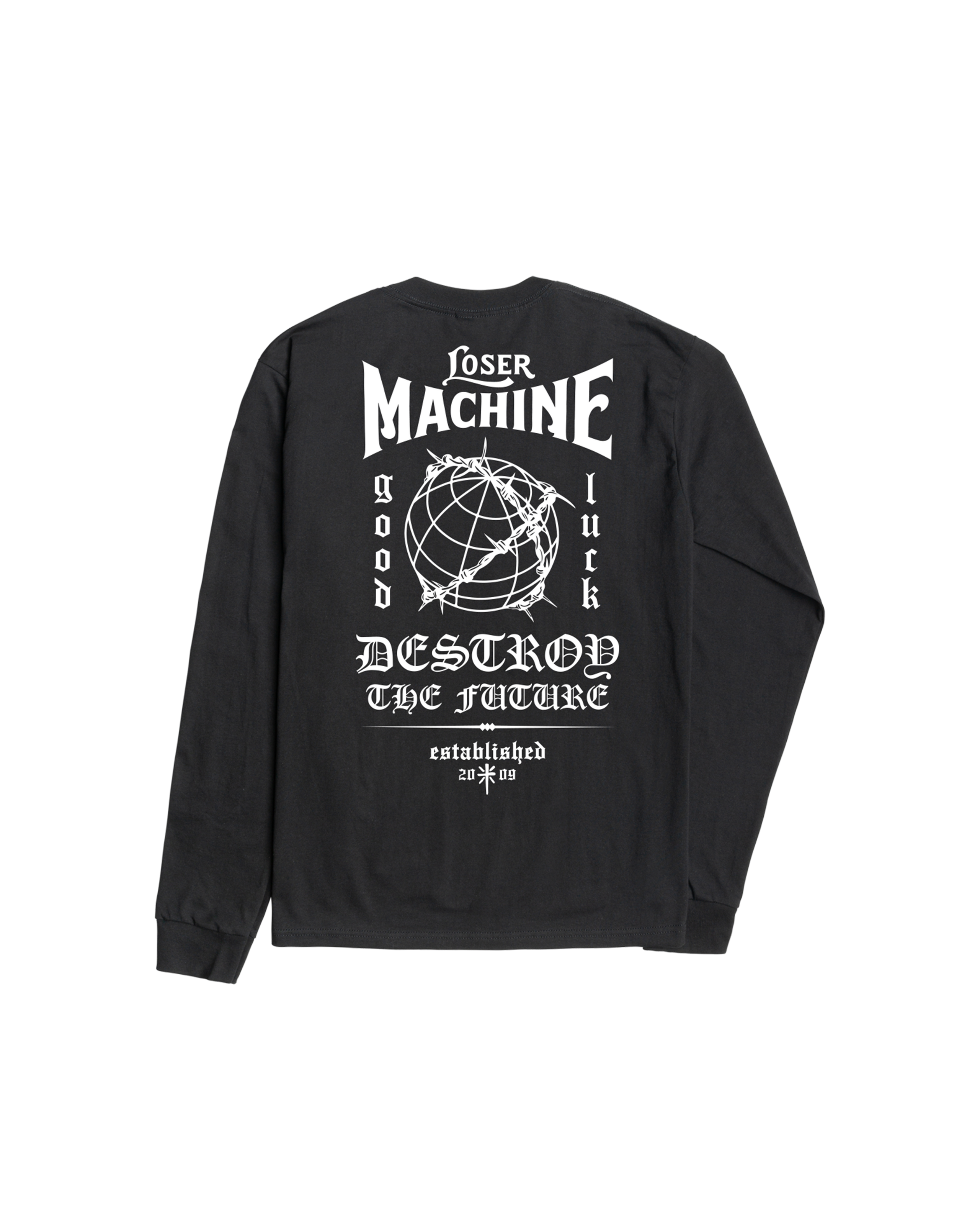 loser machine superstition stock ls t-shirt black