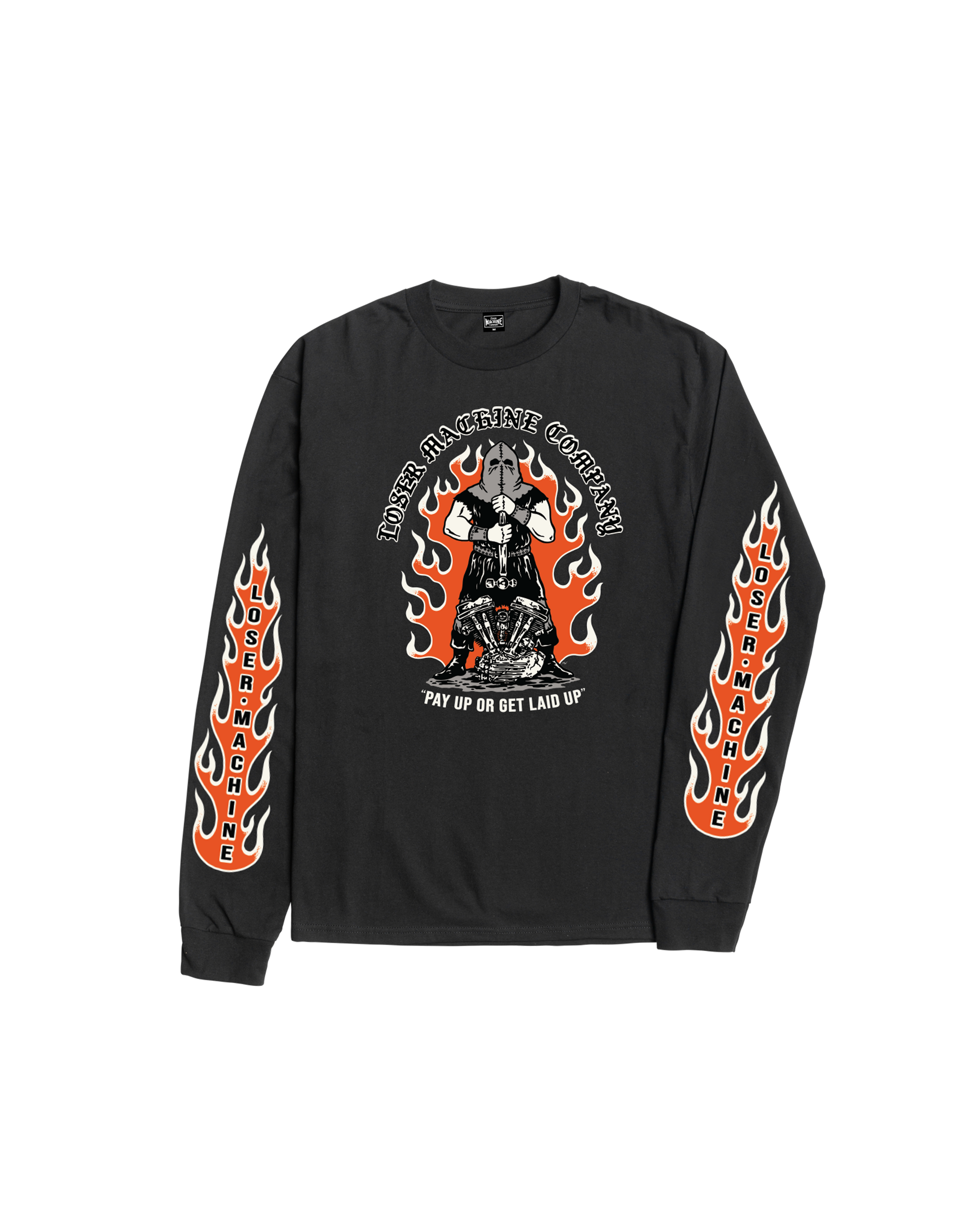 loser machine executioner stock ls t-shirt black