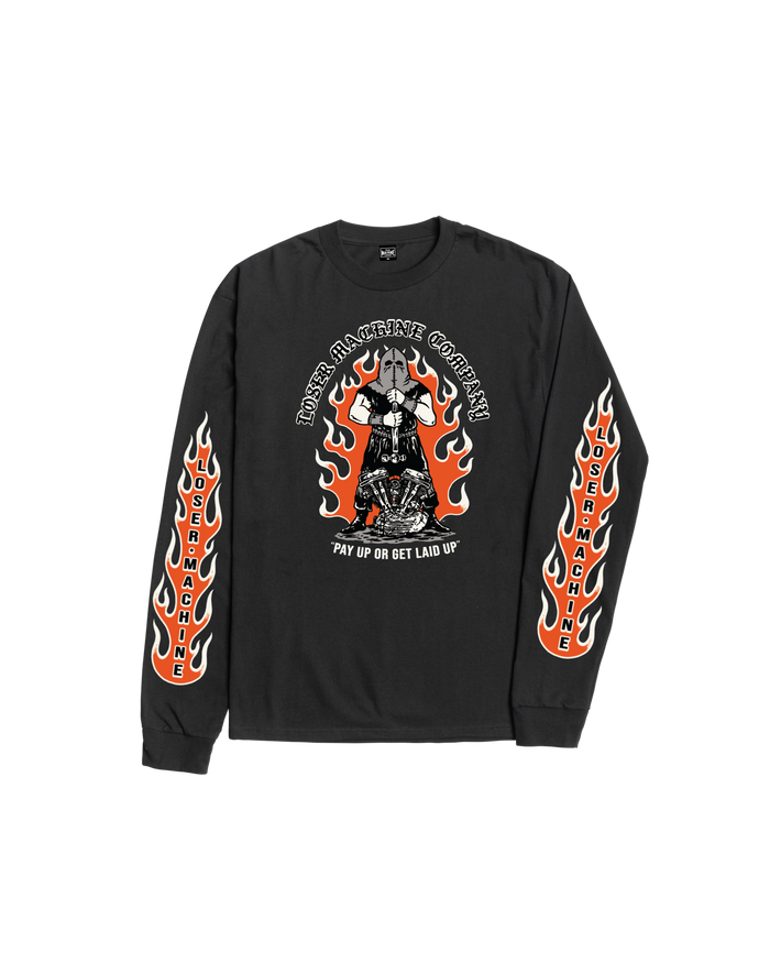 loser machine executioner stock ls t-shirt black