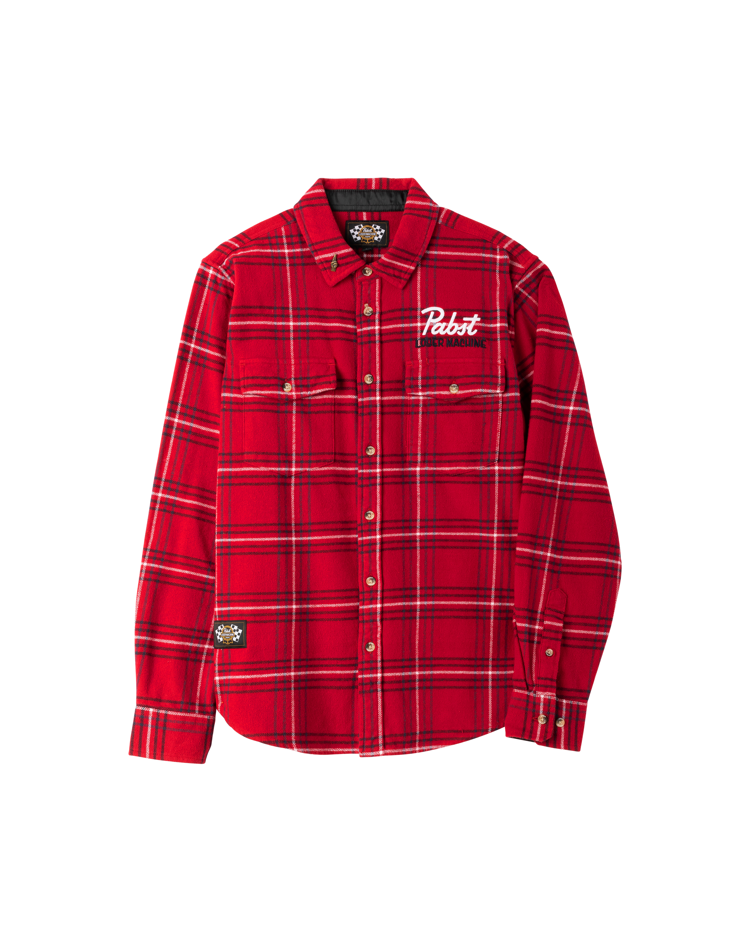 loser machine lmc x pbr flannel shirt red