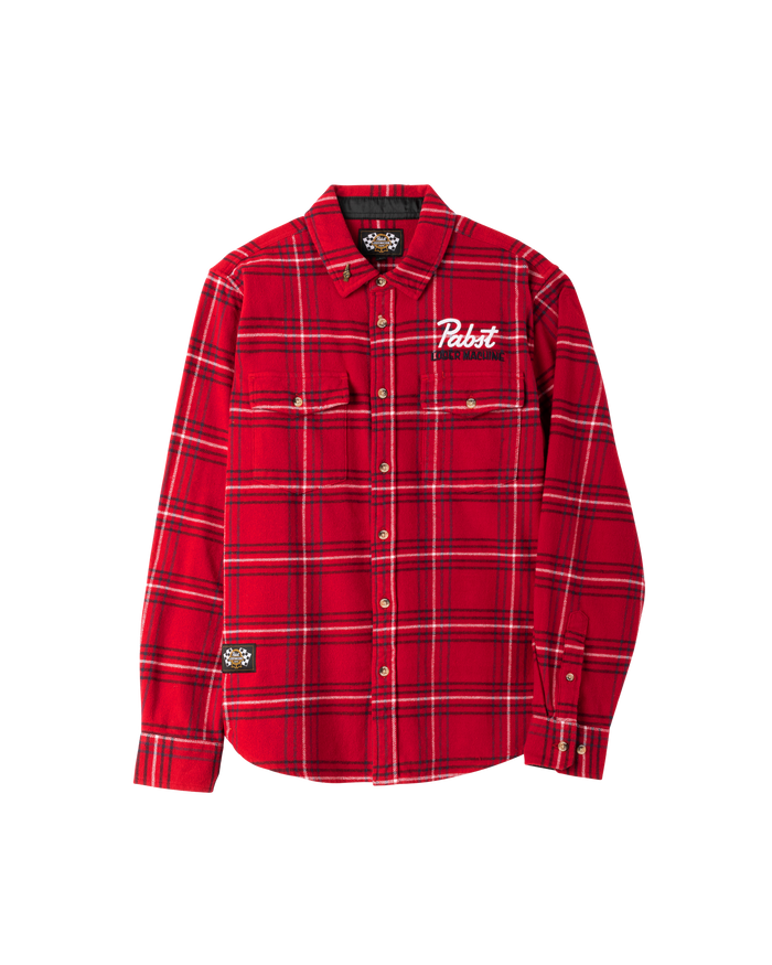 loser machine lmc x pbr flannel shirt red