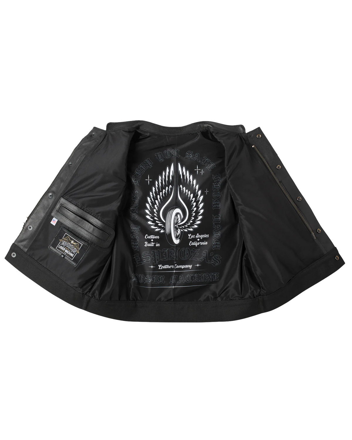 loser machine lmc x espinozas denim vest blue black