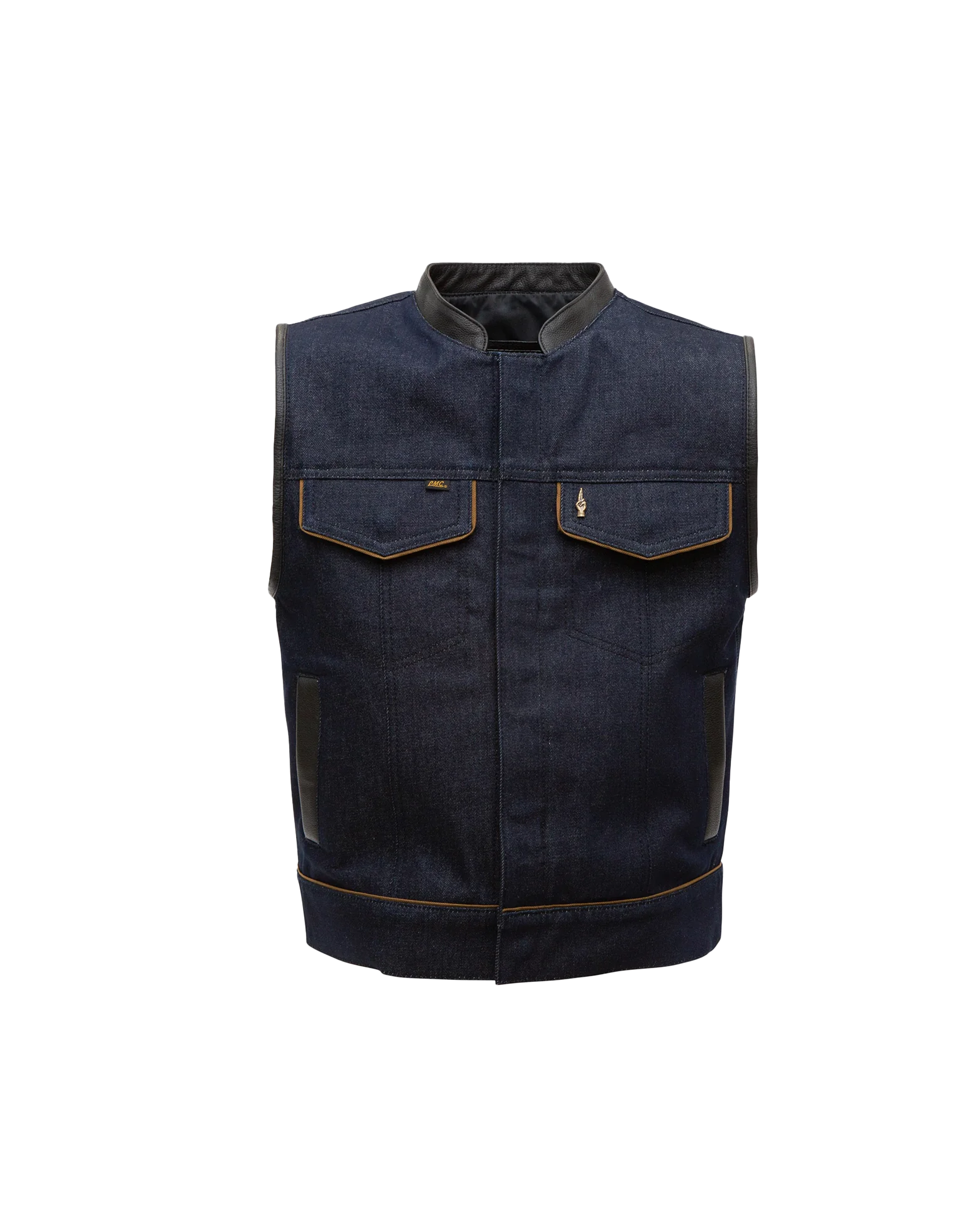 Leather Denim Vest | Madonna & Co