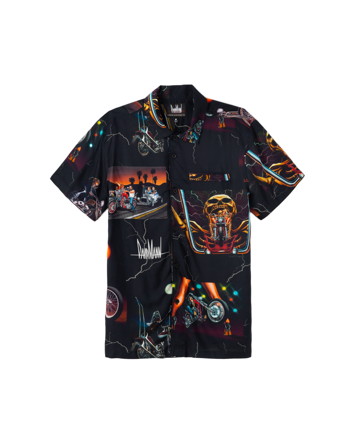 loser machine david mann collage ss shirt black