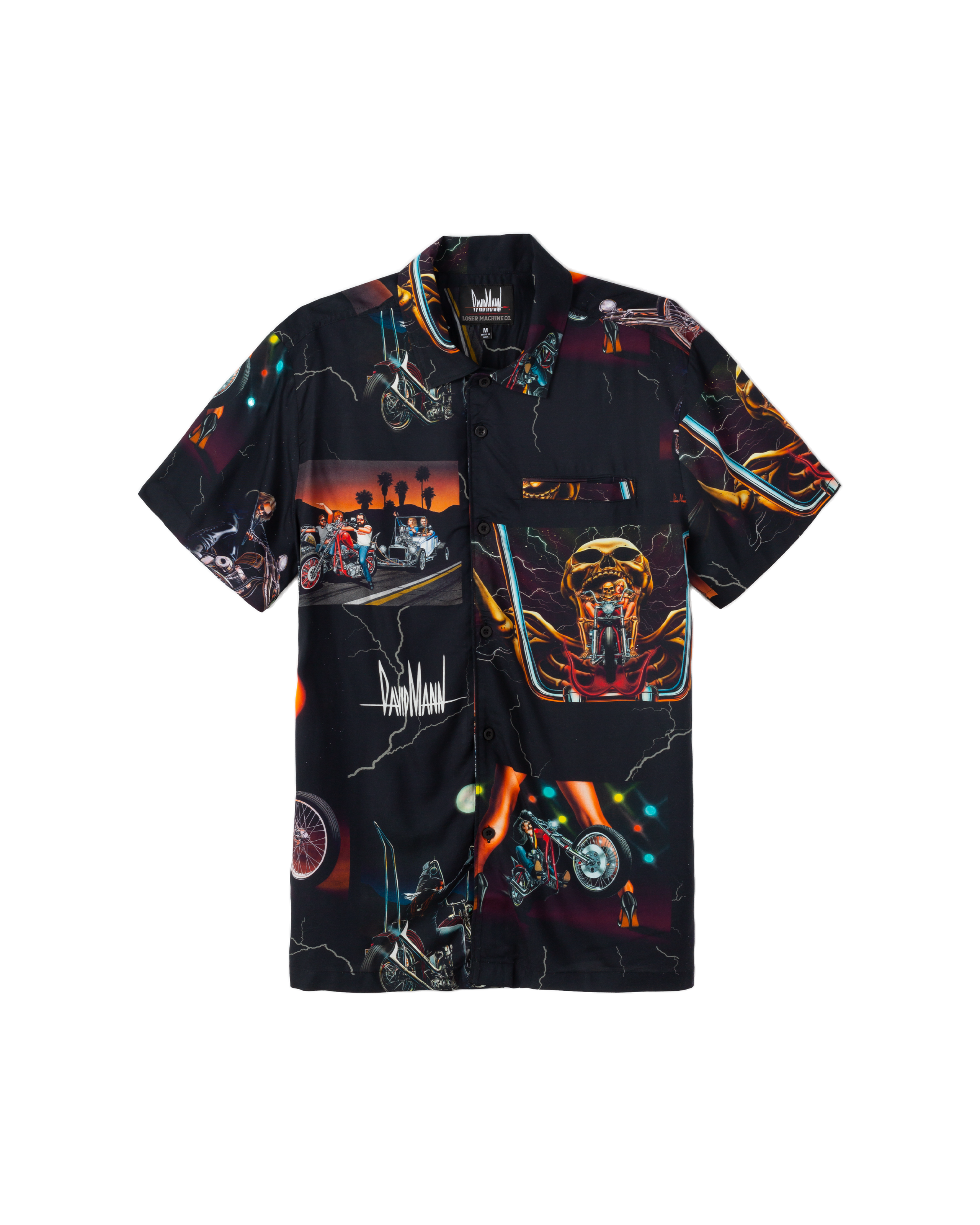 loser machine david mann collage ss shirt black