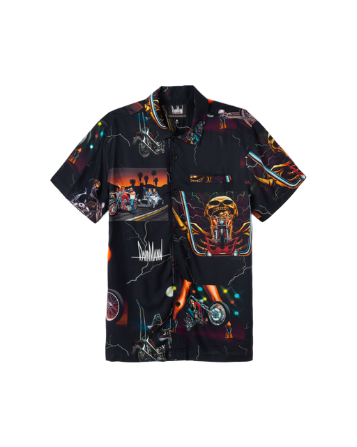 loser machine david mann collage ss shirt black