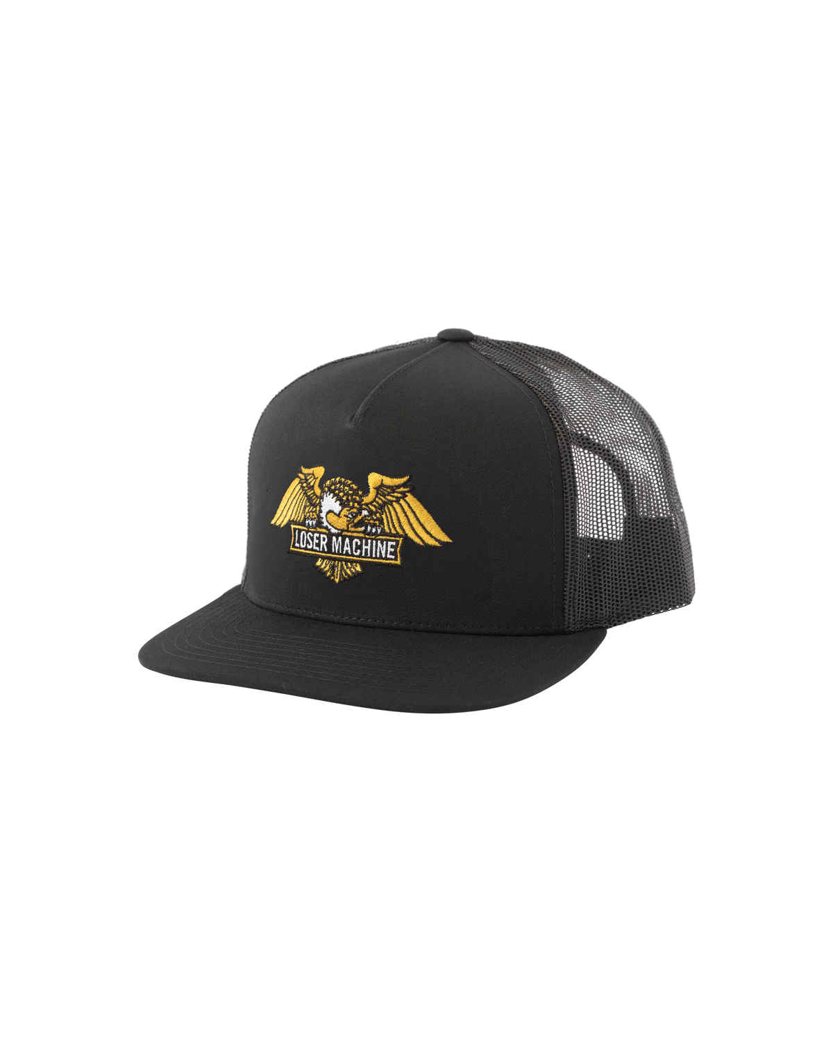 loser machine wings trucker black