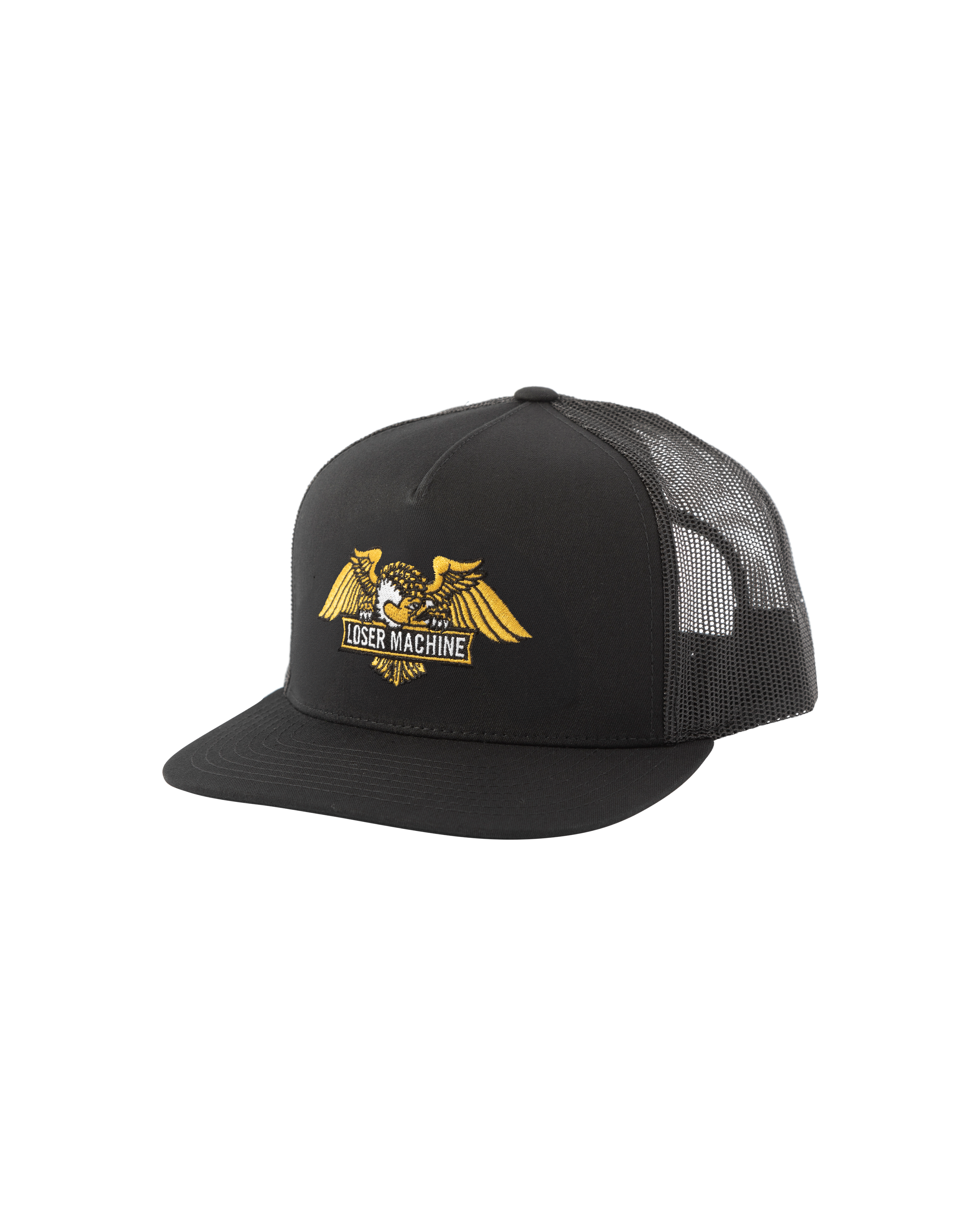 loser machine wings trucker black