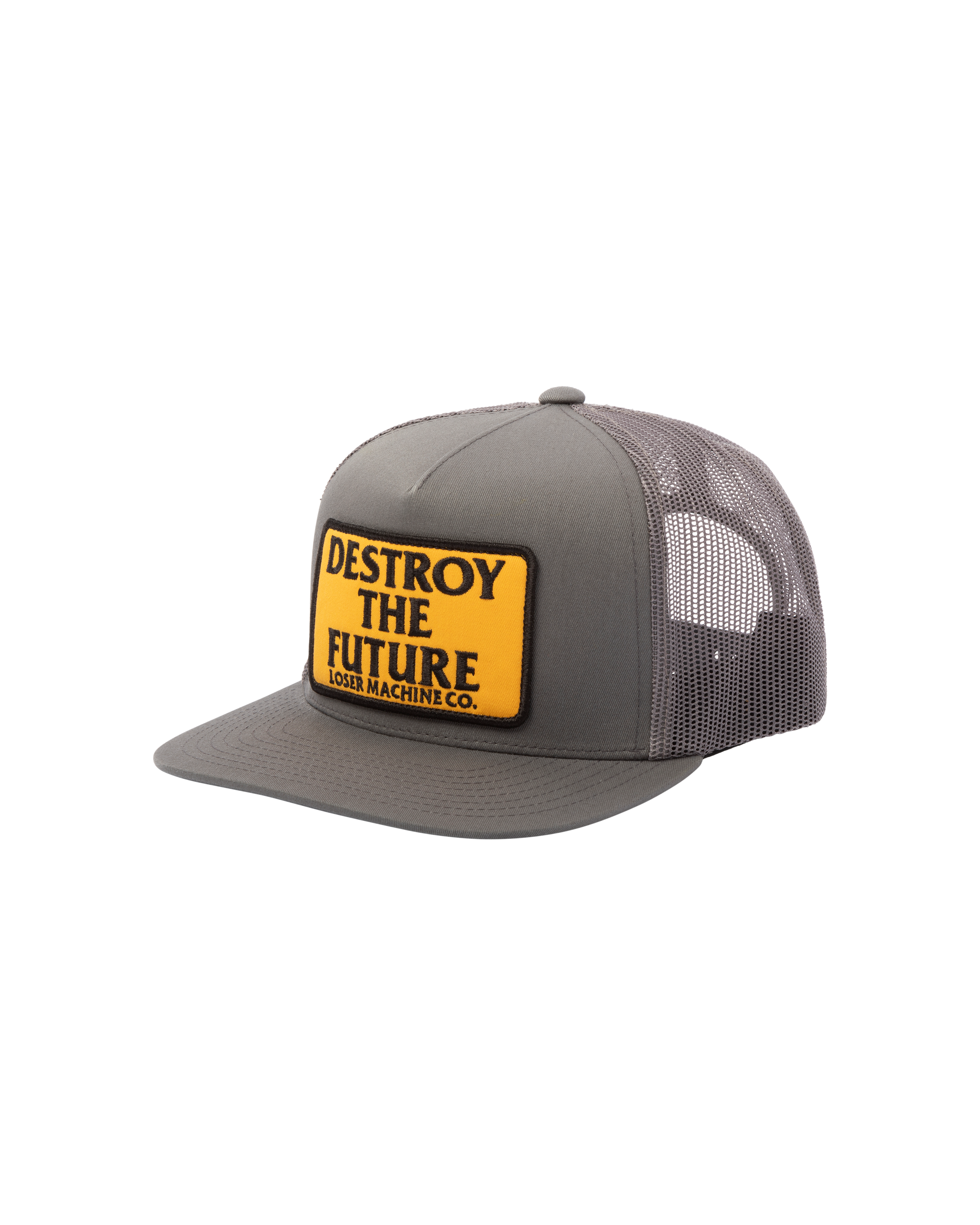 loser machine destroy trucker hat charcoal