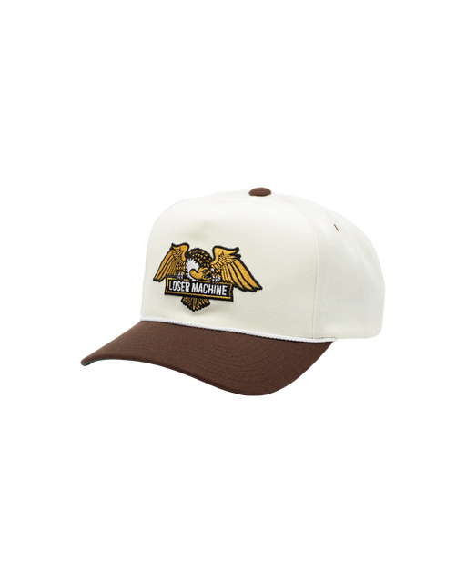 loser-machine-wings-high-profile-hat-white-brown