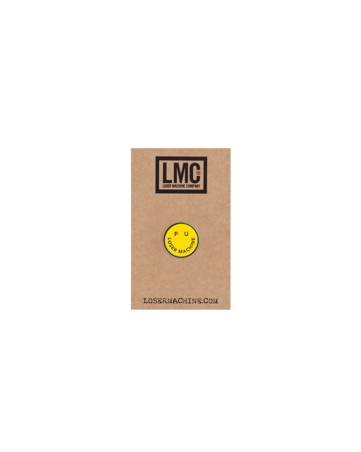 loser machine smile pin yellow