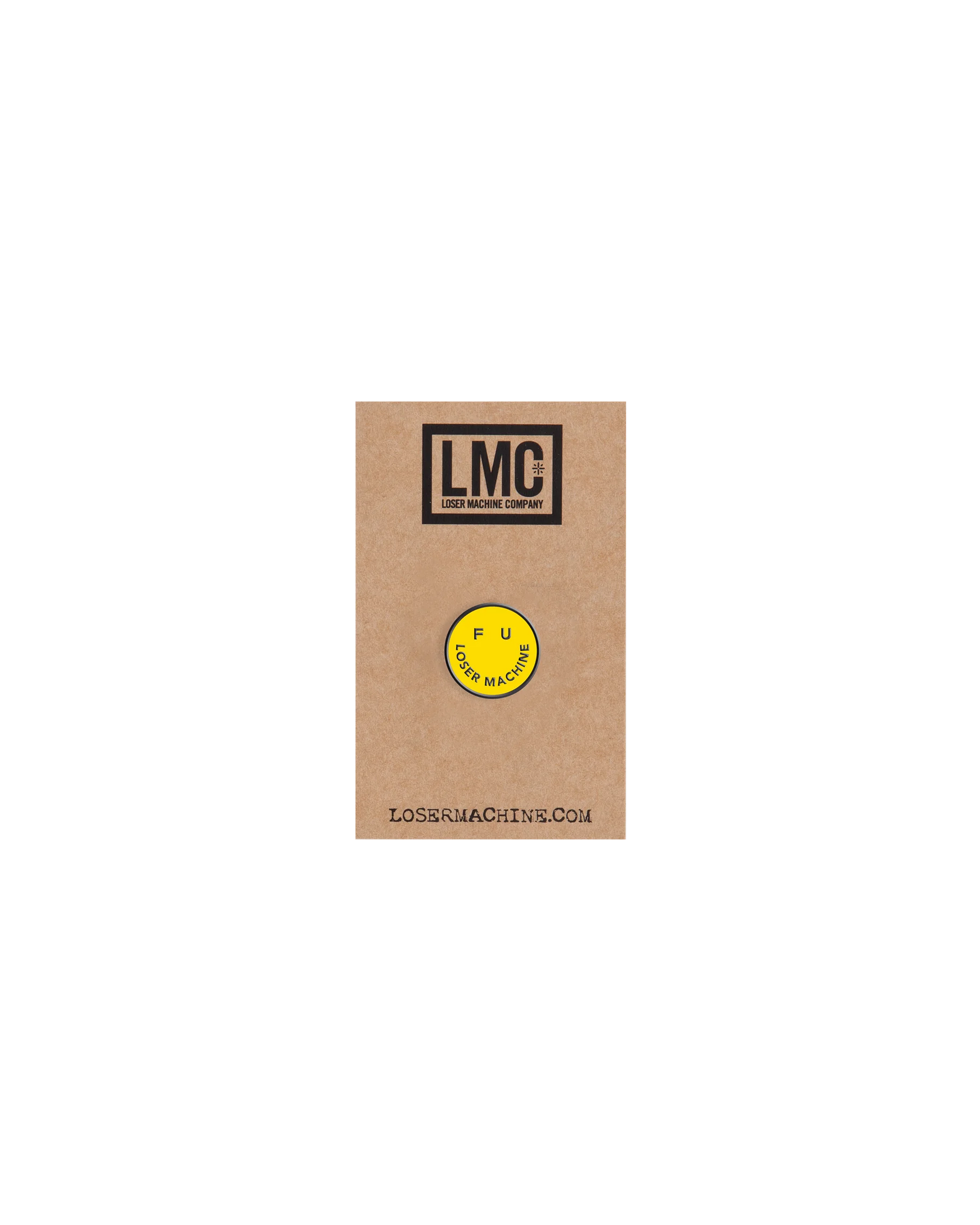 loser machine smile pin yellow