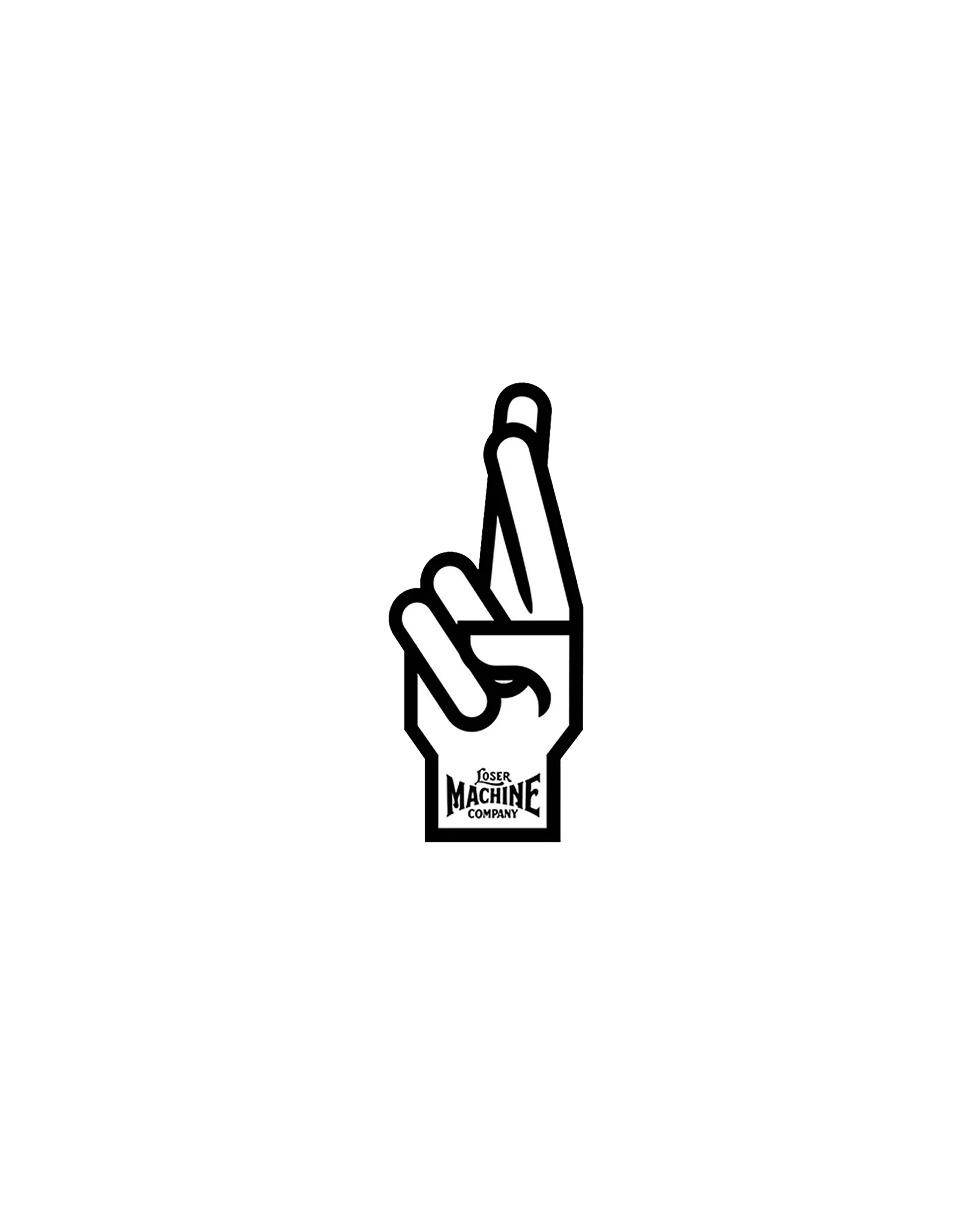 loser machine good luck finger small sticker assorted