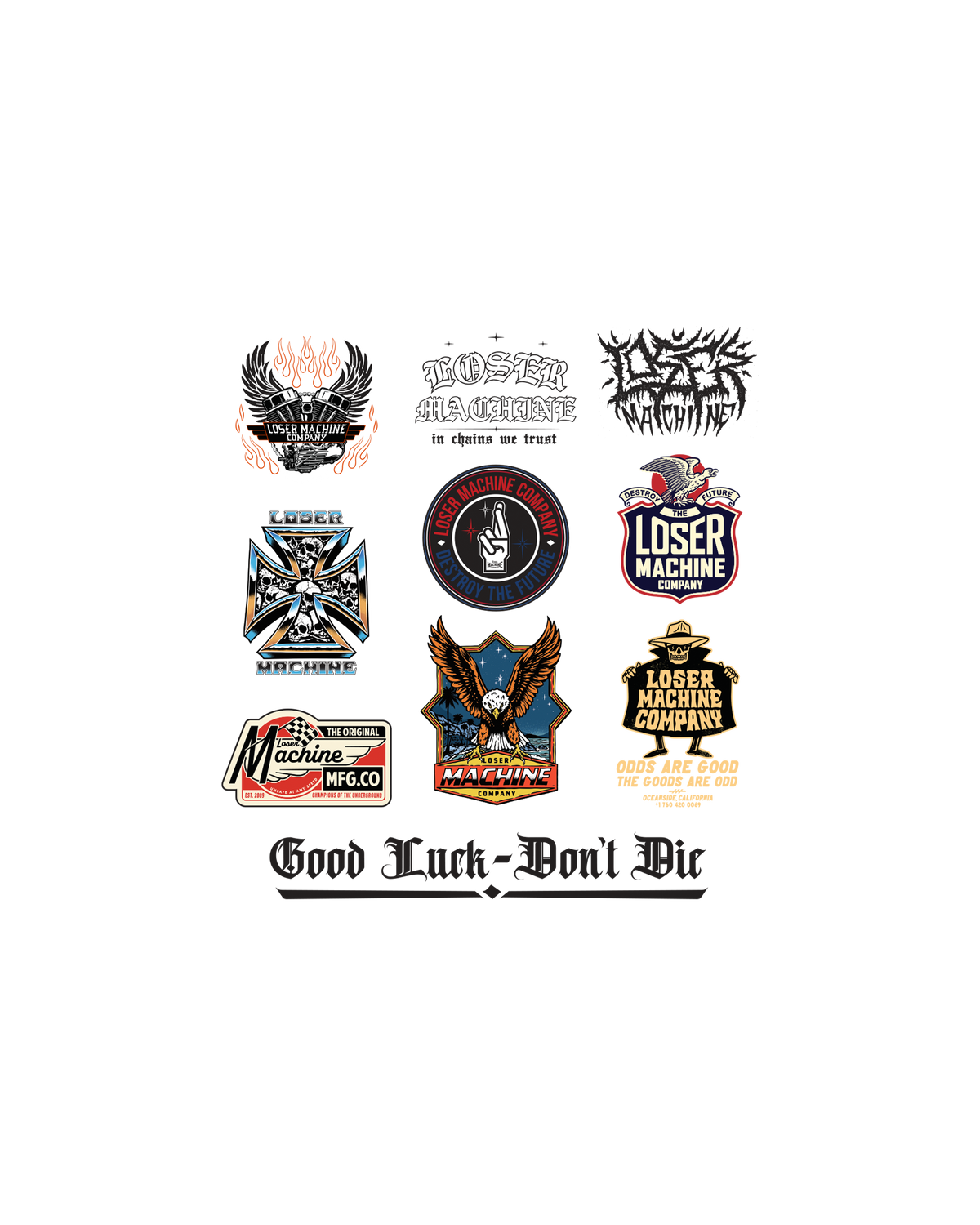 Loser Machine Stickers LOSER MC STICKERS XII STICKER – Loser Machine Company