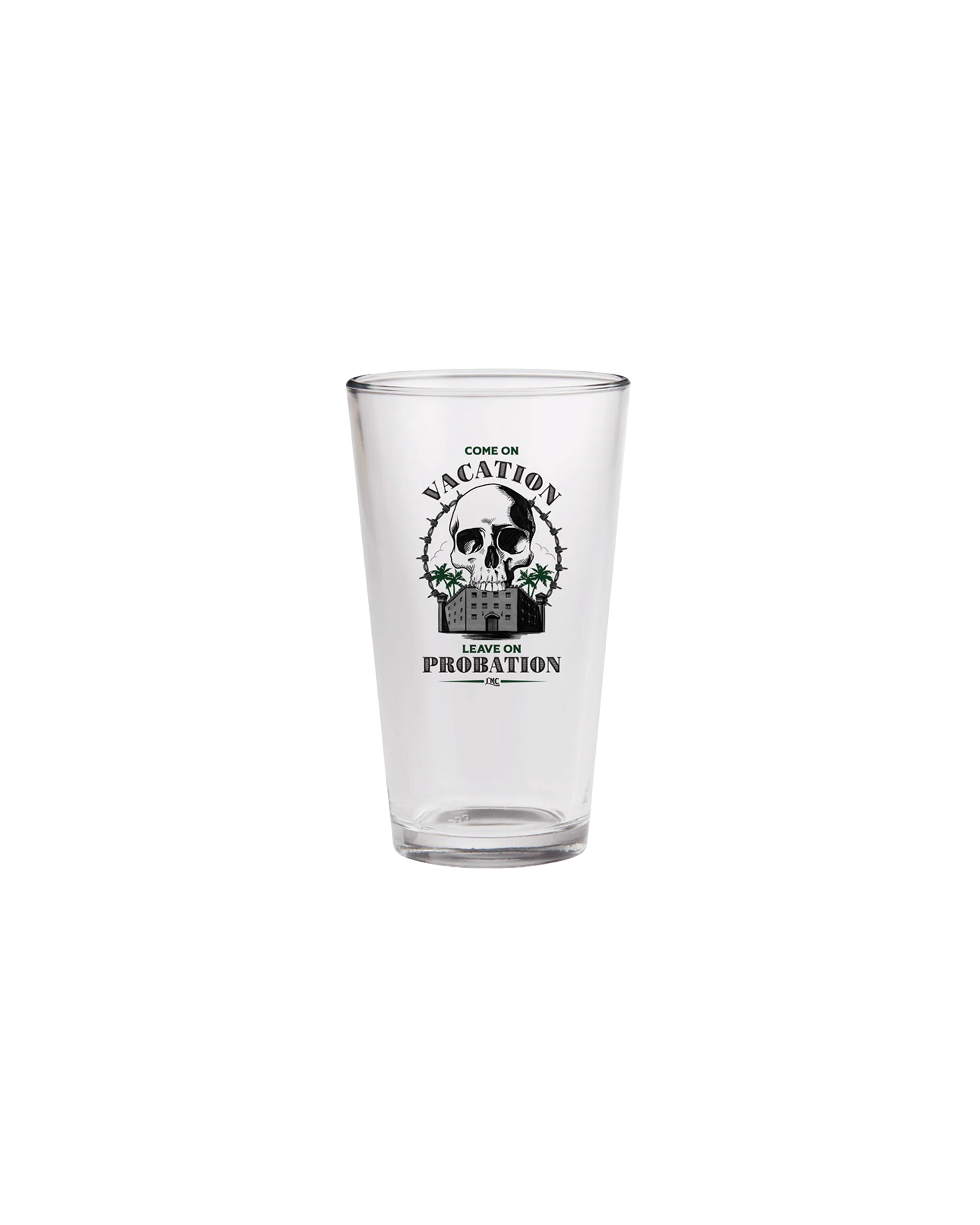 loser machine big house pint glass clear